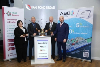 ЗАО «Азербайджанское Каспийское Морское Пароходство» провело церемонию «Звонок Открытия» по случаю эмиссии облигаций