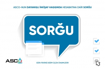 ASCO-nun 2024-cü il üzrə Dayanıqlı İnkişaf haqqında hesabatına dair SORĞU