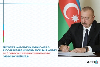R.G.Vəliyevin 3-cü dərəcəli “Vətənə xidmətə görə” ordeni ilə təltif edilməsi haqqında Azərbaycan Respublikası Prezidentinin Sərəncamı