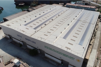 112,082 kWh of energy generated over 10 months by solar panels installed at the ship repair yard