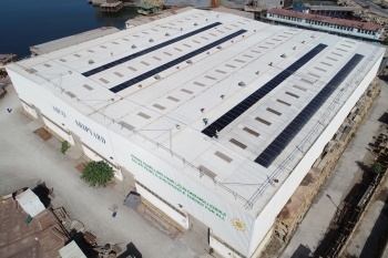 Gəmi təmiri zavodunda quraşdırılmış günəş panelləri vasitəsilə 10 ayda 112 082 kVts enerji hasil olunub